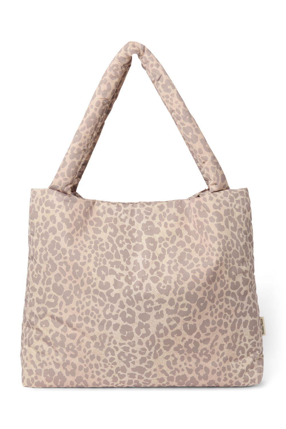 Puffy Mom Bag | Beige Leopard