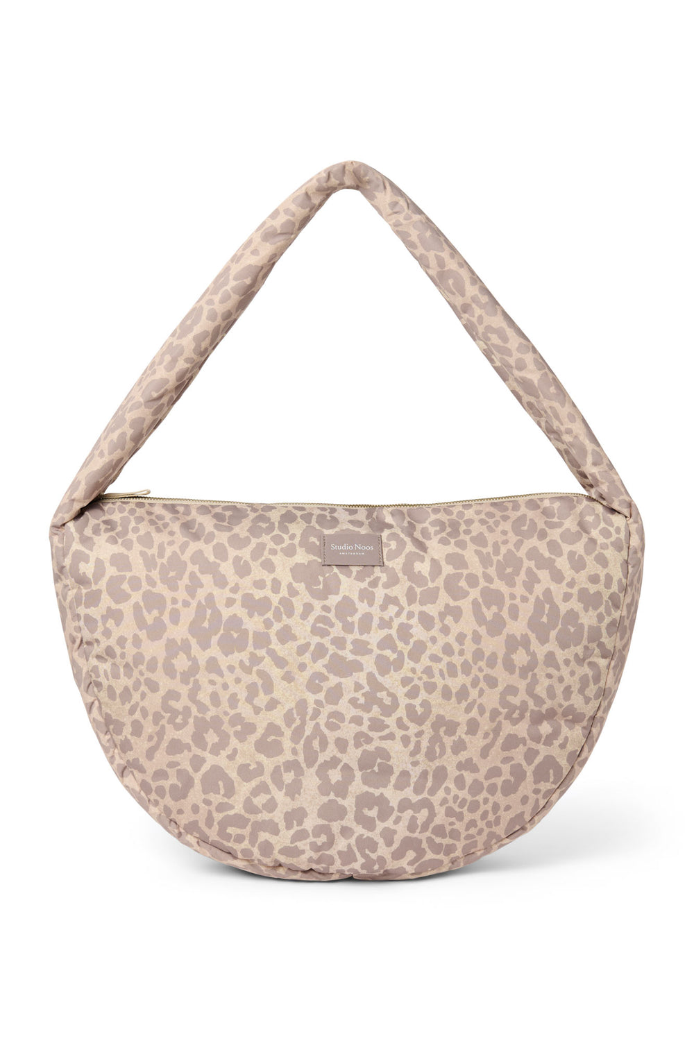 Puffy-Umhängetasche | Beige Leopard