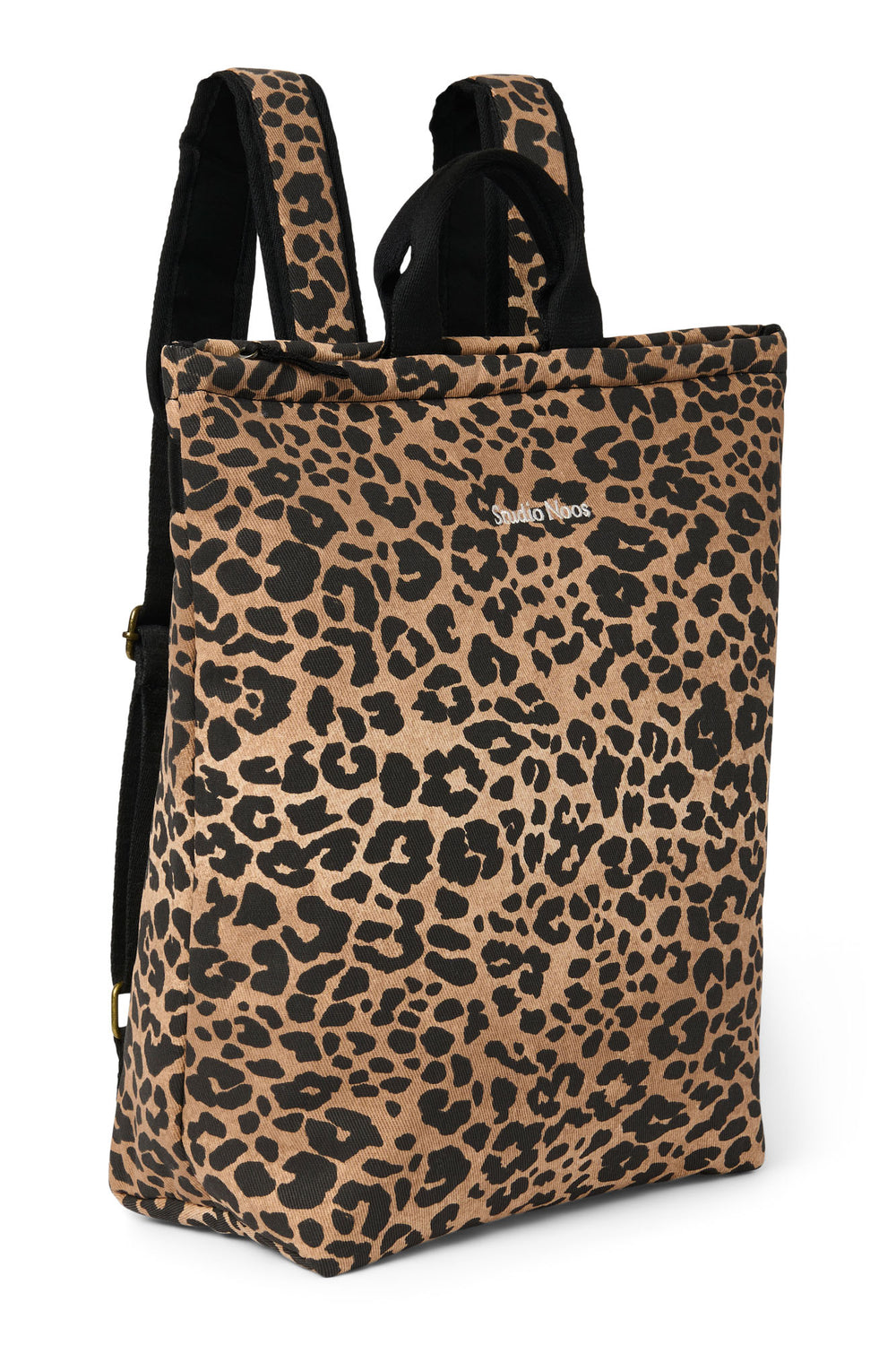 Cotton Adult Backpack | Brown Leopard