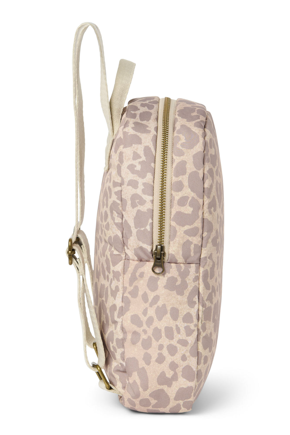 Puffy Mini Backpack | Beige Leopard