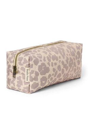 Puffy Pouch | Beige Leopard