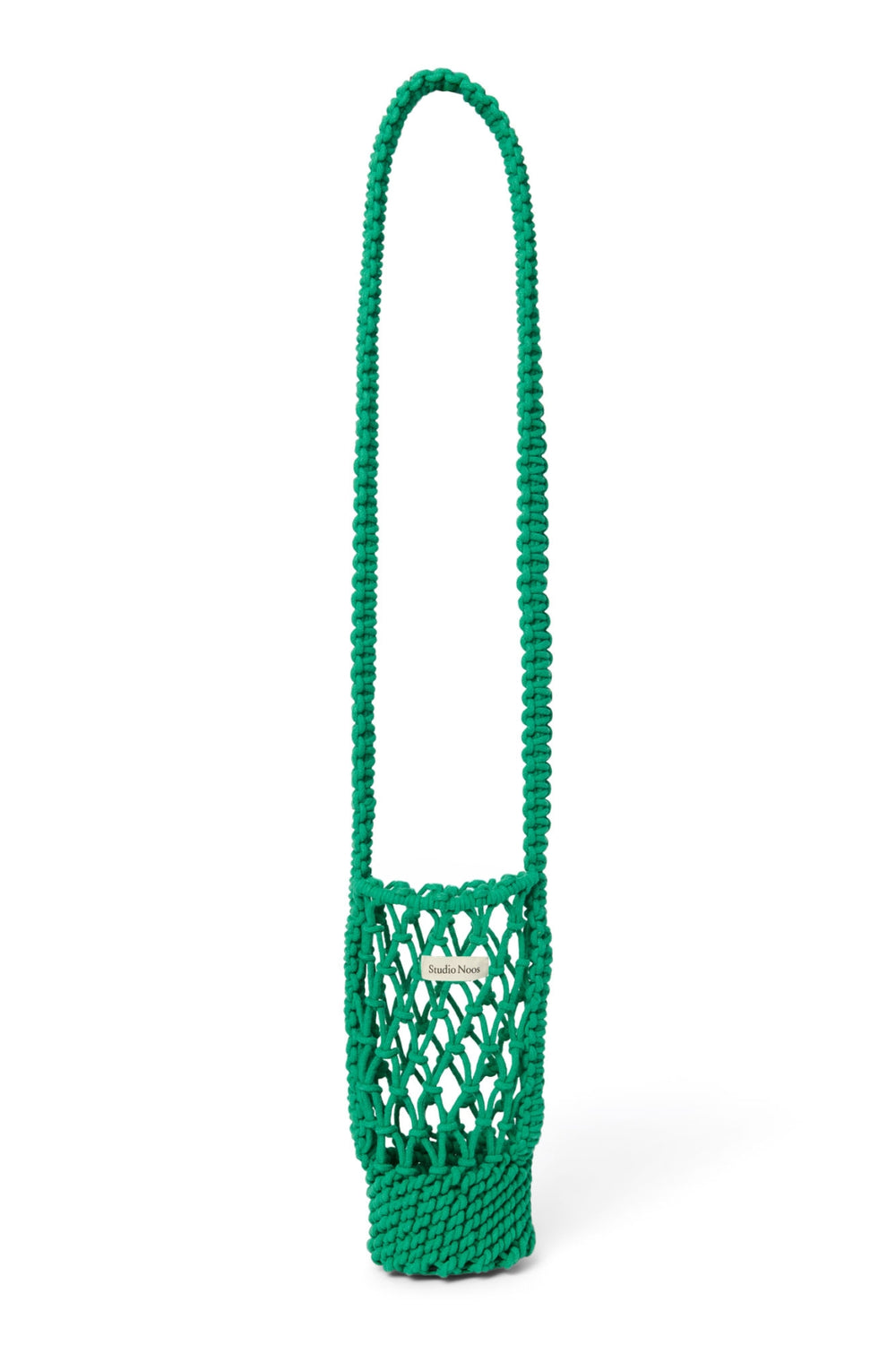 Macramé Flaschentasche | Grüne