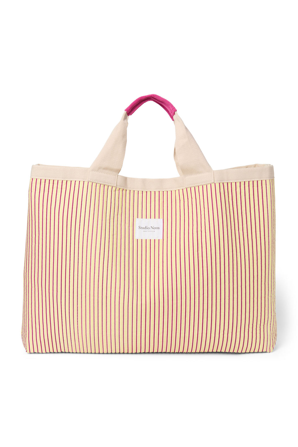 Butter Yellow Striped Poplin Sac de plage
