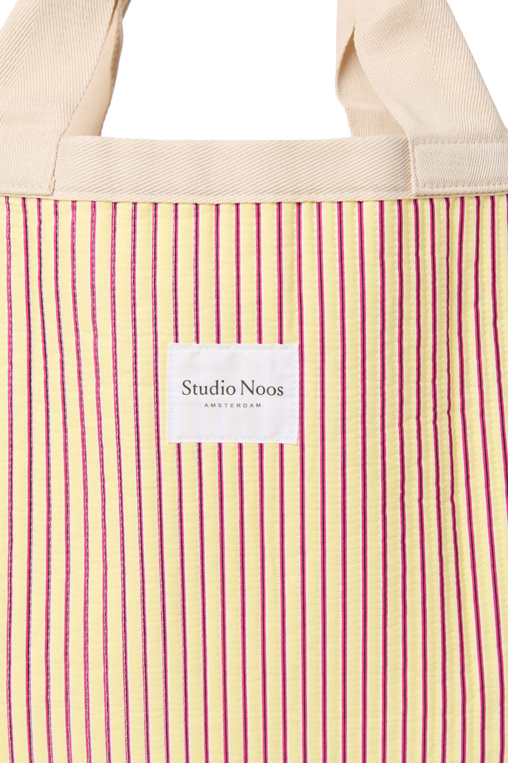 Butter Yellow Striped Poplin Sac de plage