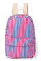 Poplin Striped Midi Rugzak | Roze