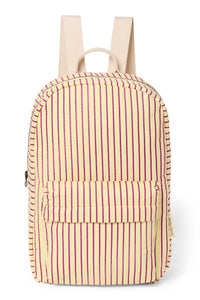 Gelbe Poplin Striped Midi-Rucksack