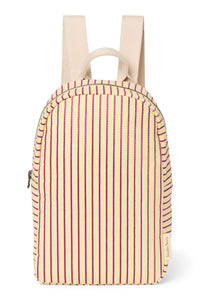 Butter Yellow Poplin Striped Mini Backpack