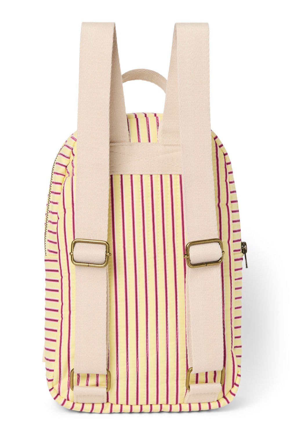 Poplin Striped Mini Backpack | Butter Yellow