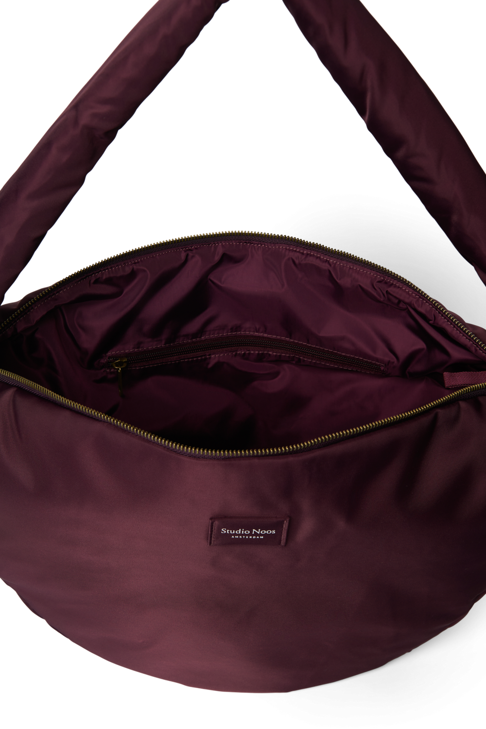 Technical Puffy Cross Body Bag | Burgundy