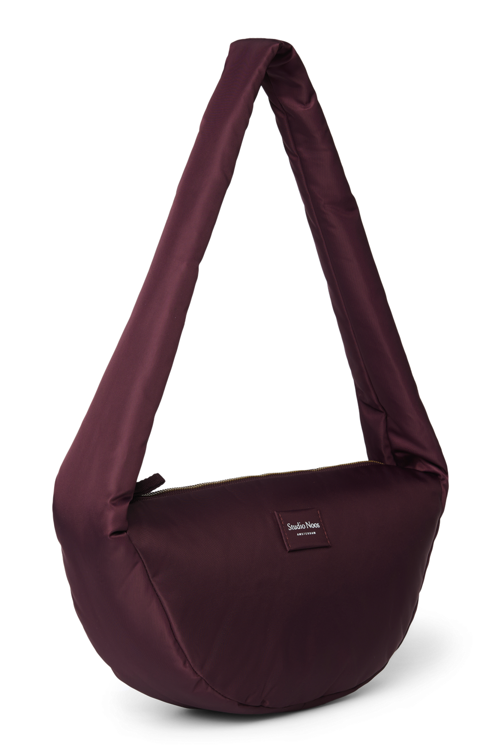 Technical Puffy Mini Cross Body Bag | Burgundy