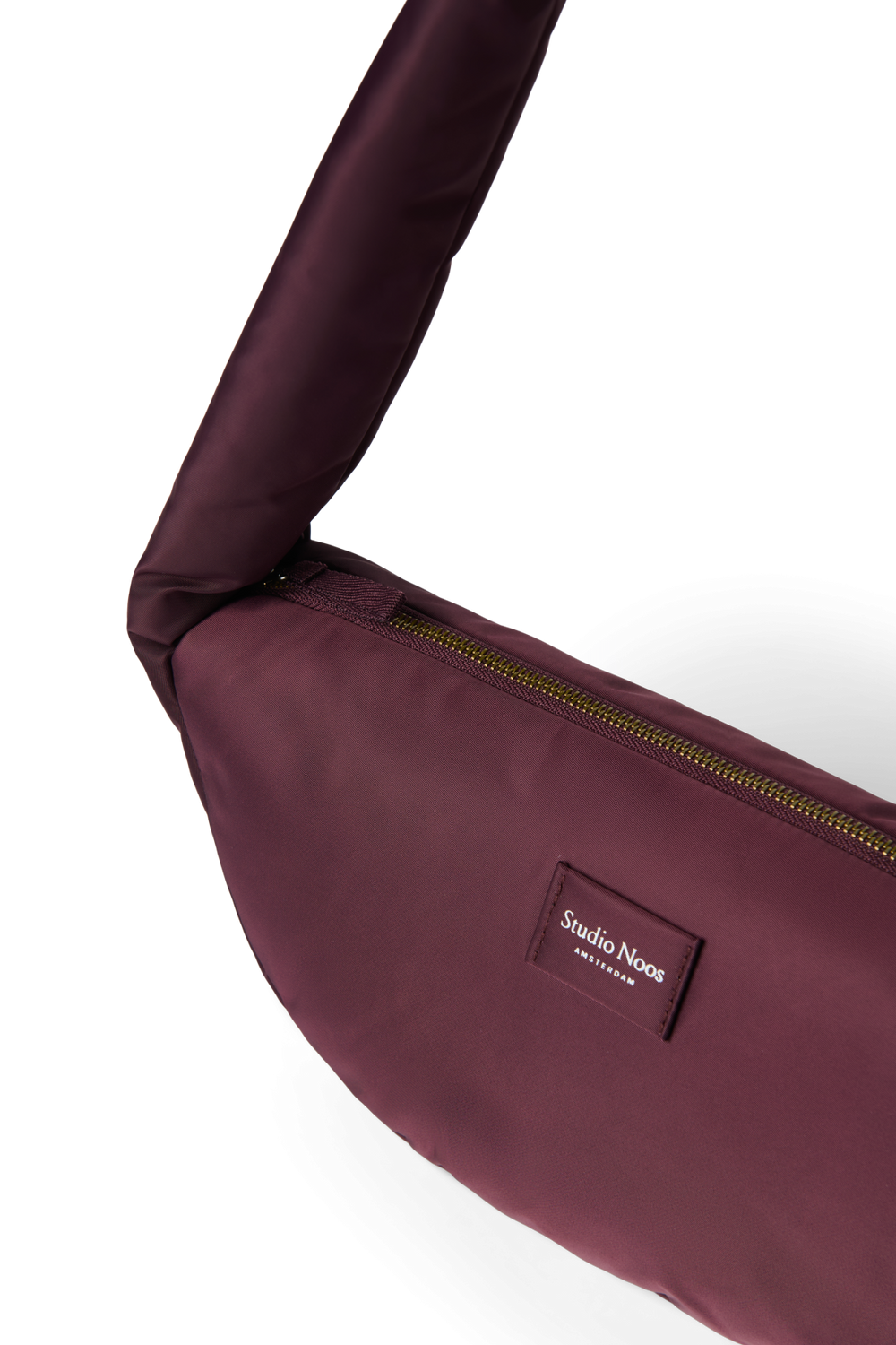 Technical Puffy Mini Cross Body Bag | Burgundy