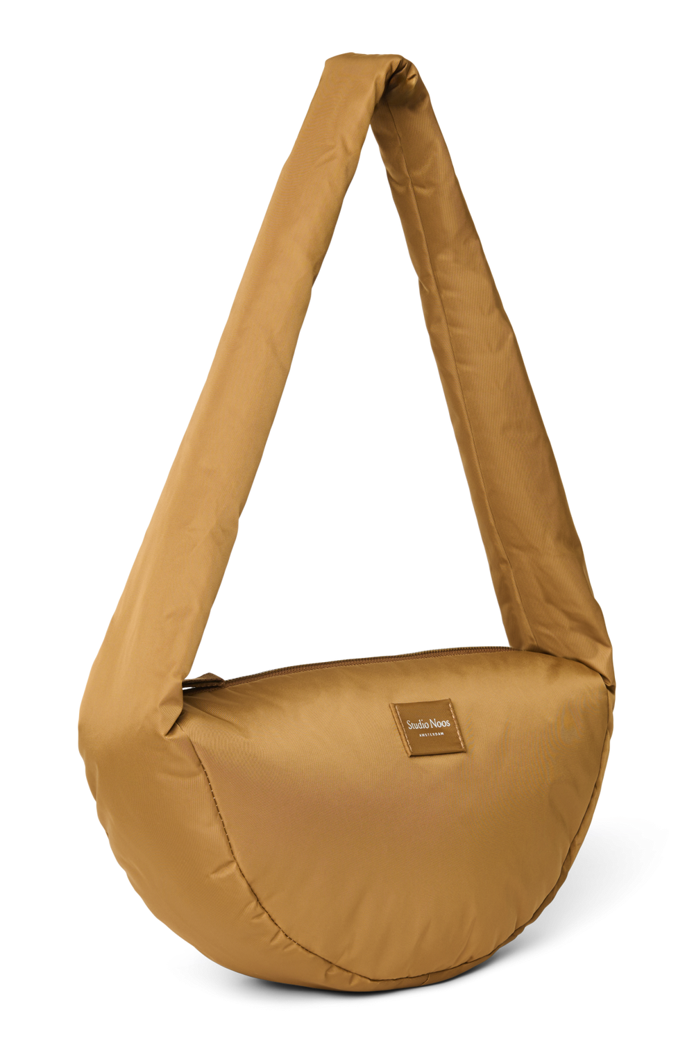 Technical Puffy Mini Cross Body Bag | Brown
