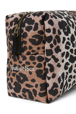 Soft Cotton Trousse De Toilette | Hazel Leopard