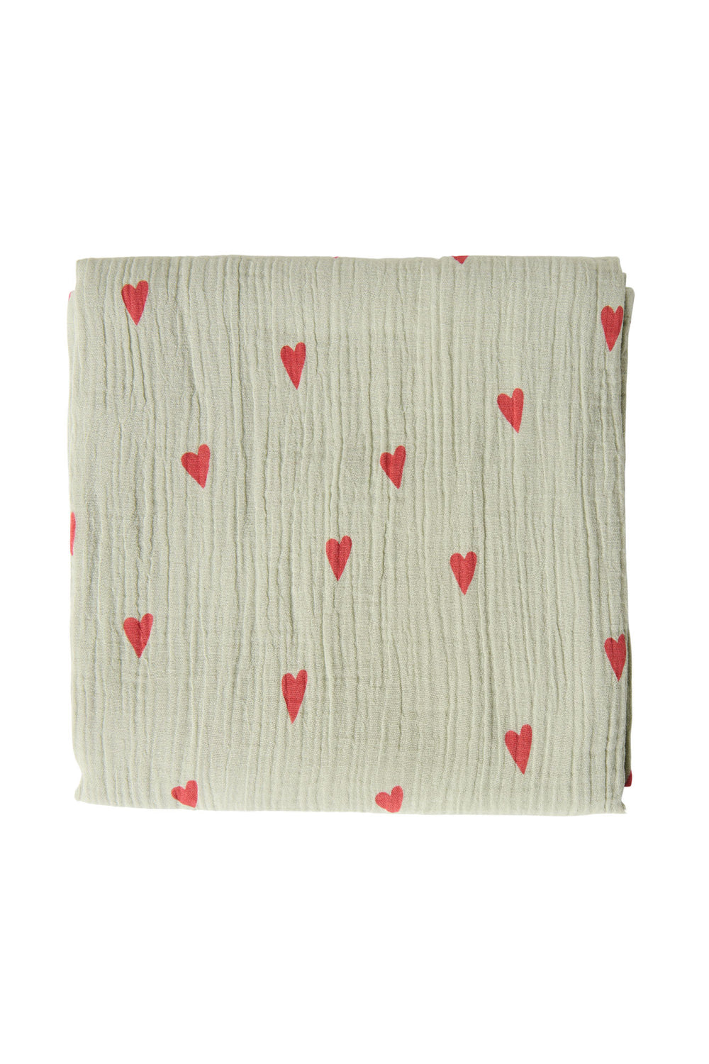 Groene Hydrofiele Doek Met Hartjes – Large