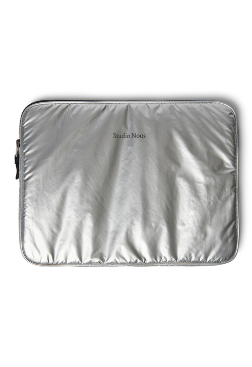 Silver Puffy Laptop Sleeve | 13 INCH