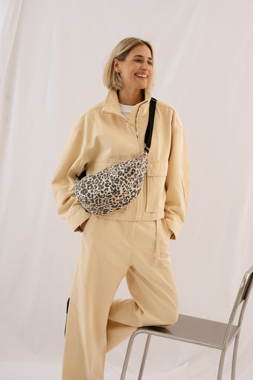 Soft Cotton Adult Fanny Pack | Leopard