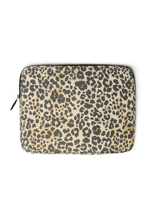 Soft Cotton Pochette Pour Ordinateur Portable 15 Inch | Leopard