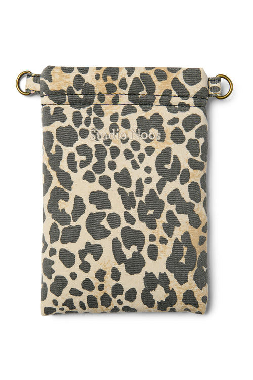 Soft Cotton Phone Bag | Leopard