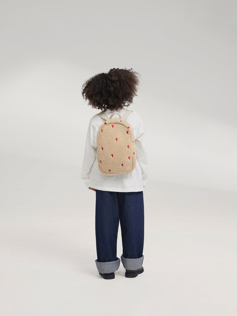 Teddy Mini-Rucksack | Ecru Hearts