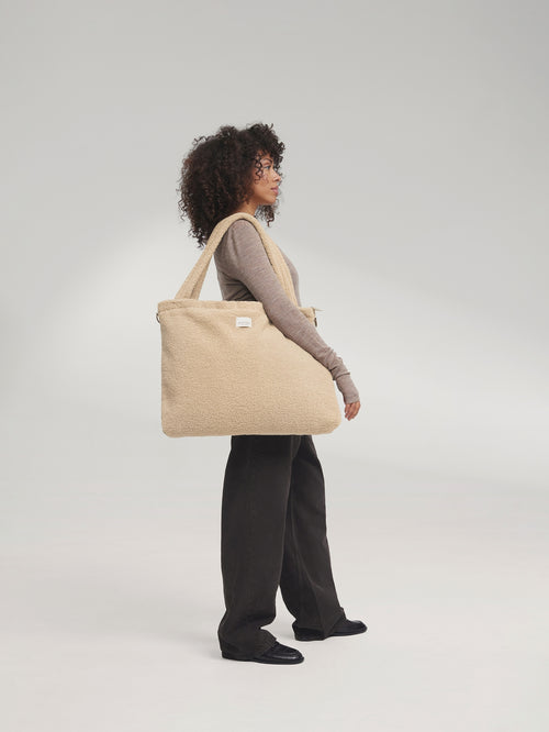 Teddy Diaper Bag | Ecru