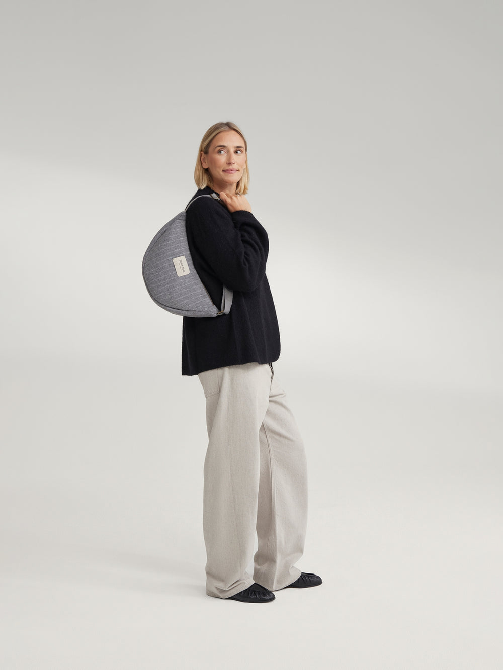 Flanelle craie Fanny Pack | Gris