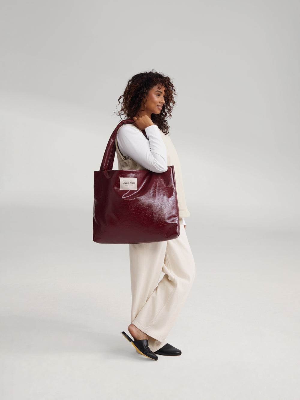 Mom Bag Vegan Leather | Bordeaux