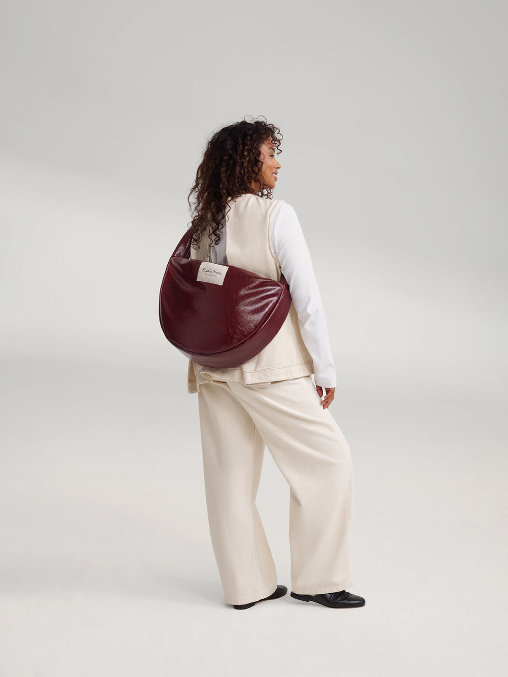 Vegan Leather Umhängetasche | Bordeauxrot