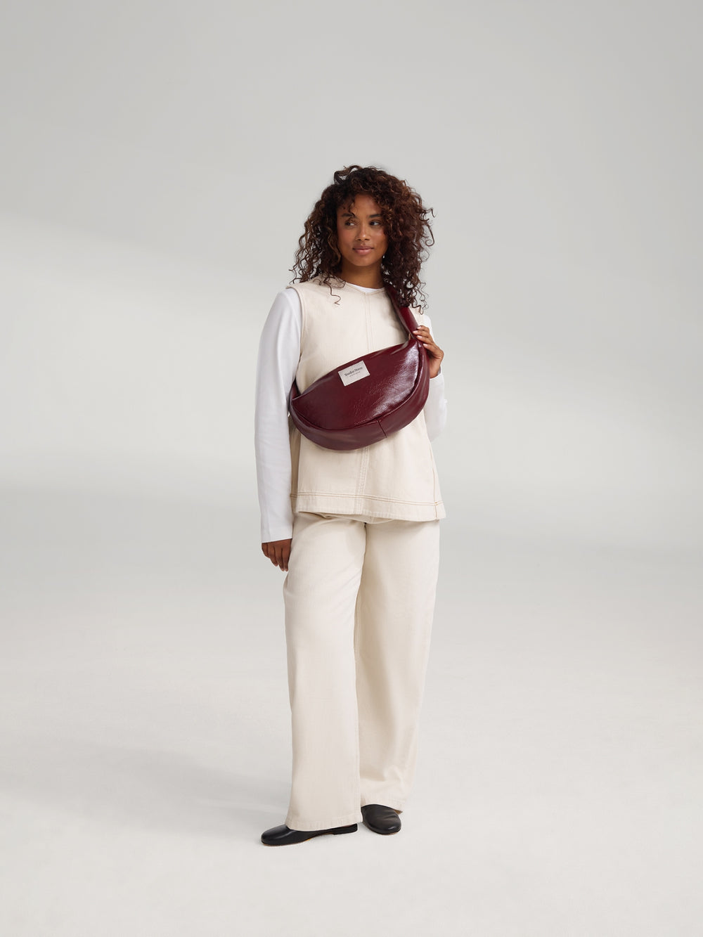 Vegan Leather Mini-Umhängetasche | Bordeauxrot