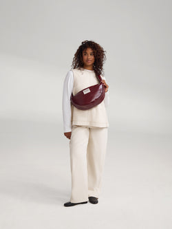 Vegan Leather Mini Cross Body Bag | Burgundy