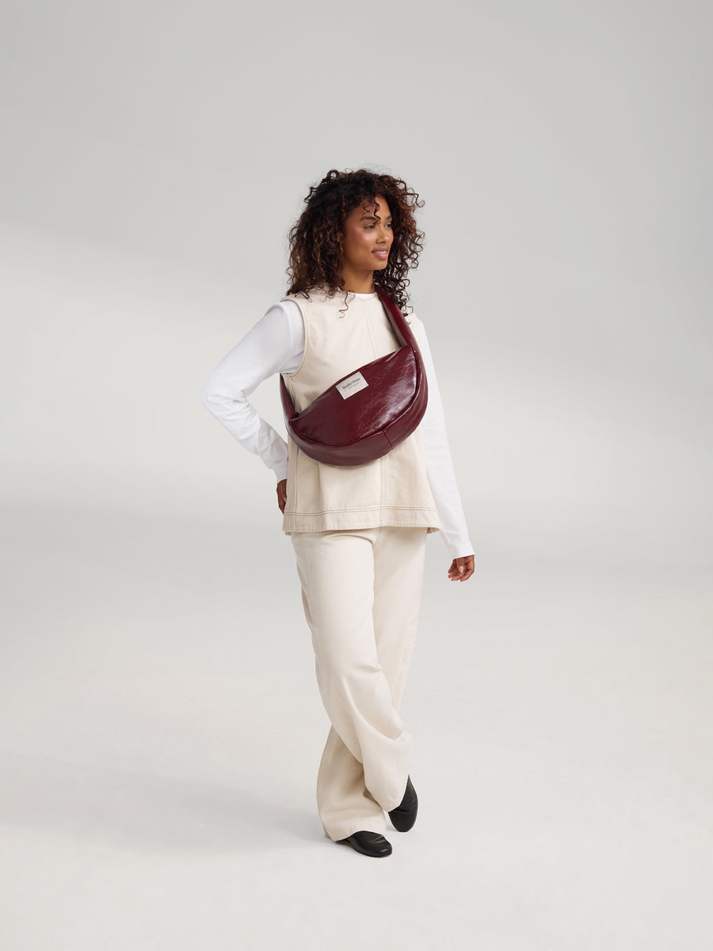 Vegan Leather Mini-Umhängetasche | Bordeauxrot