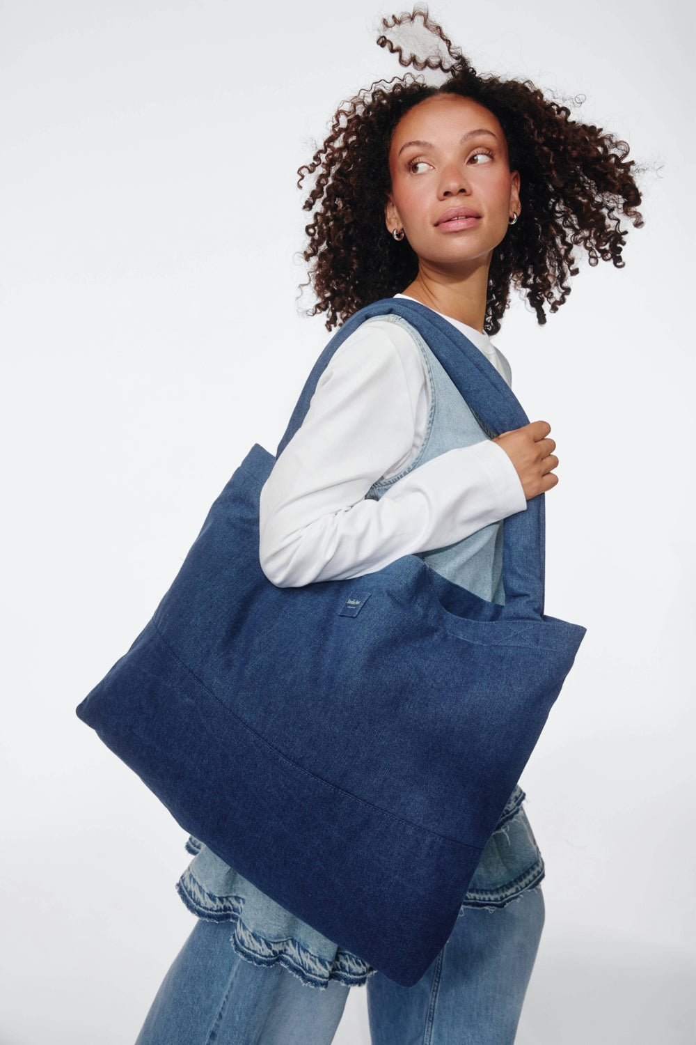Denim Mom Bag | Dark Blue