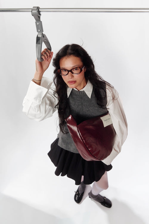Sac Bandoulière Vegan Leather | Bordeaux
