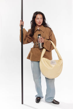 Vegan Leather Cross Body Bag | Butter Yellow