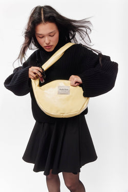 Vegan Leather Mini Cross Body Bag | Butter Yellow