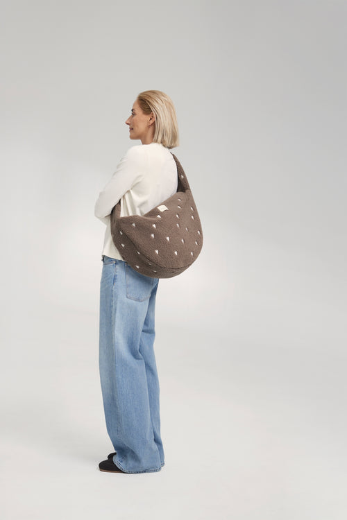 Teddy Crossbody Tas | Bruine Hearts