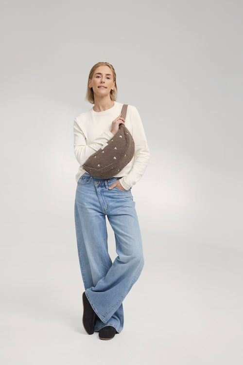 Teddy Adult Sac Banane | Brun Hearts