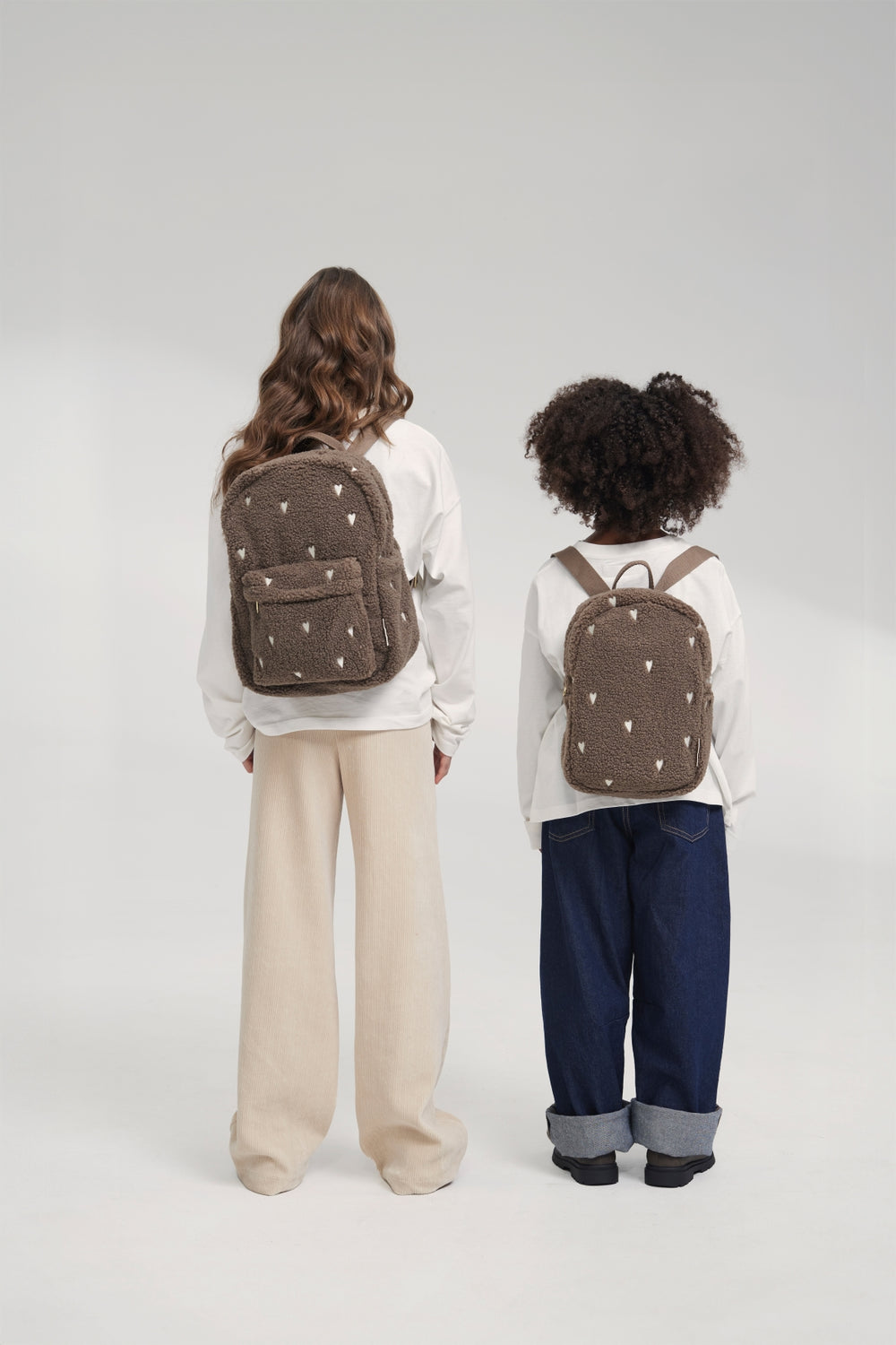 Teddy Mini Backpack | Brown Hearts