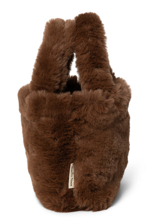 Faux Fur Mini Handtas | Bruine