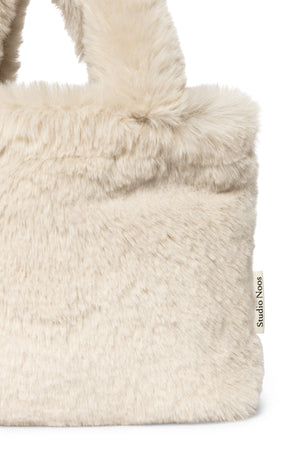 Faux Fur Mini Handtas | Naturel