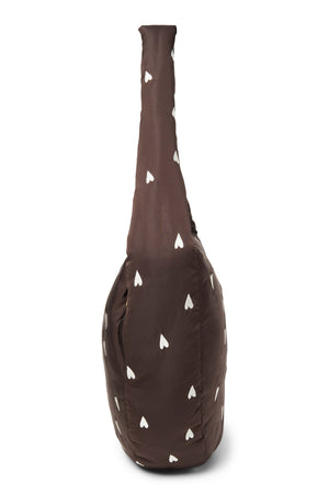 Bruine Hearts Puffy Crossbody Tas