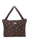 Puffy Diaper Bag | Brown Hearts