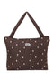 Puffy Diaper Bag | Brown Hearts