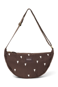 Brown Hearts Puffy Adult Fanny Pack