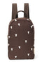 Puffy Mini Backpack | Brown Hearts