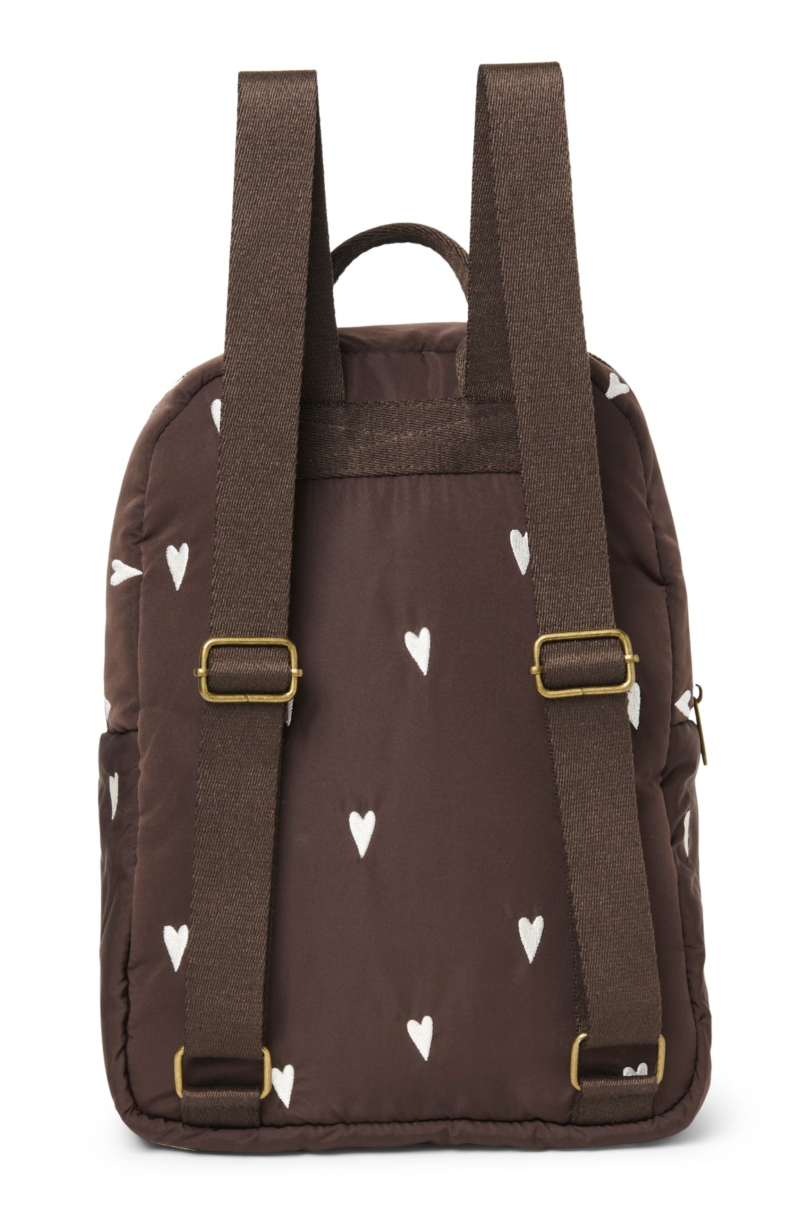 Puffy Midi Rugzak | Brown Hearts