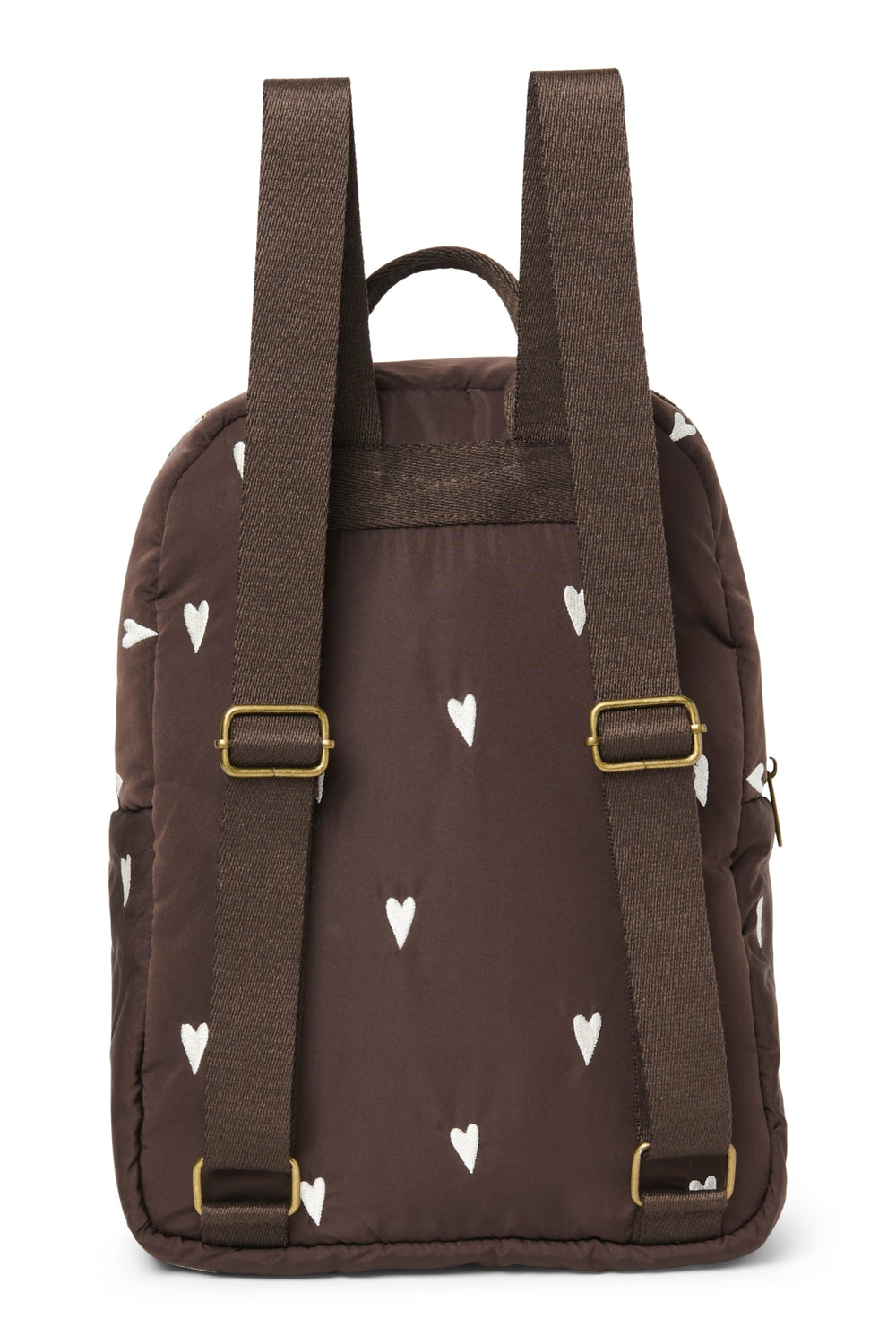 Puffy Midi Rugzak | Brown Hearts