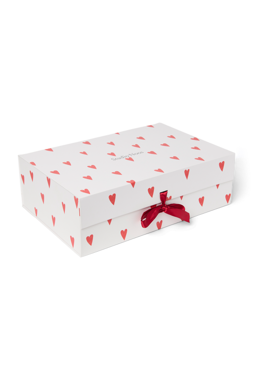 Gift Box L | White Hearts