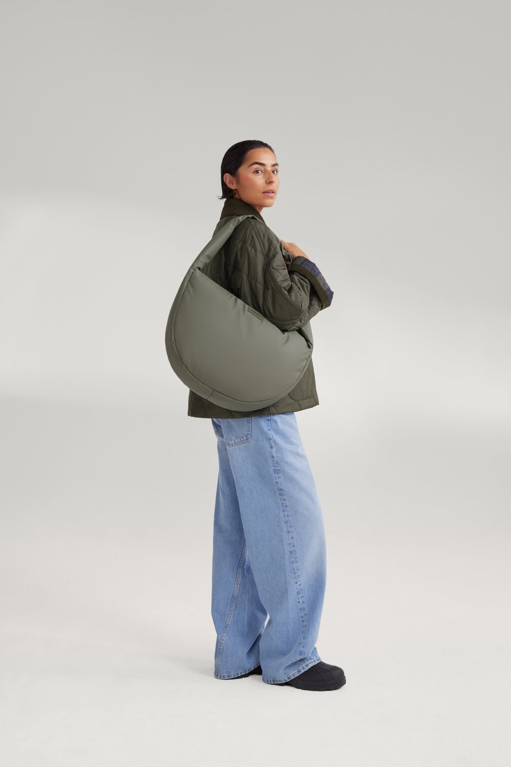 Rain Puffy Cross Body Bag | Groen