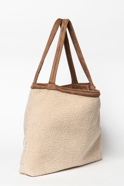 Teddy Lammy Mom Bag | Ecru