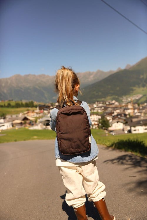 Puffy Mini Backpack | Brown